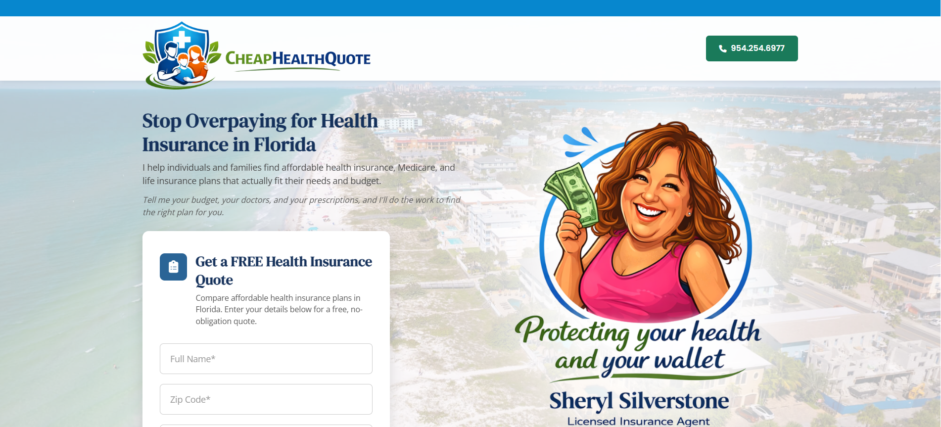 Cheap Health Quote website preview
