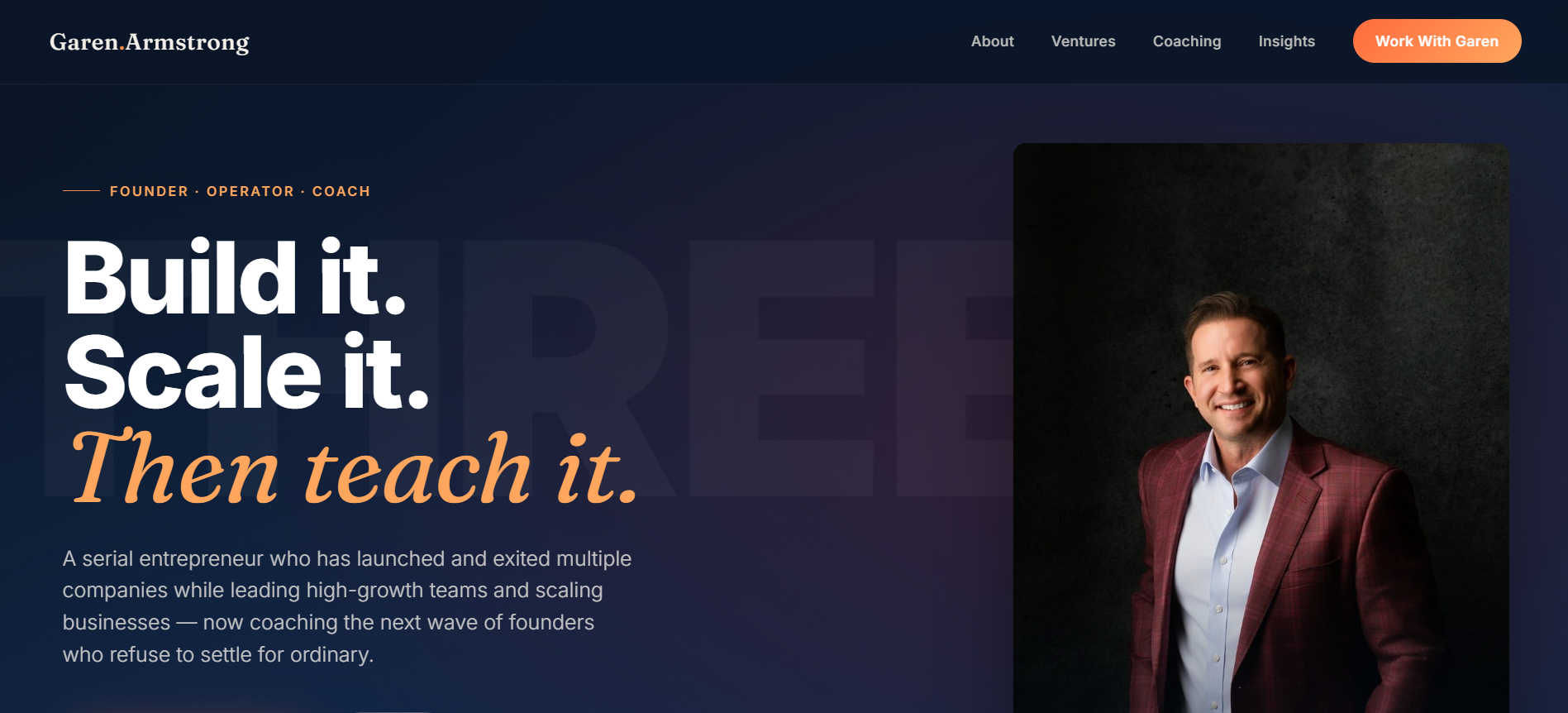 Garen Armstrong website preview