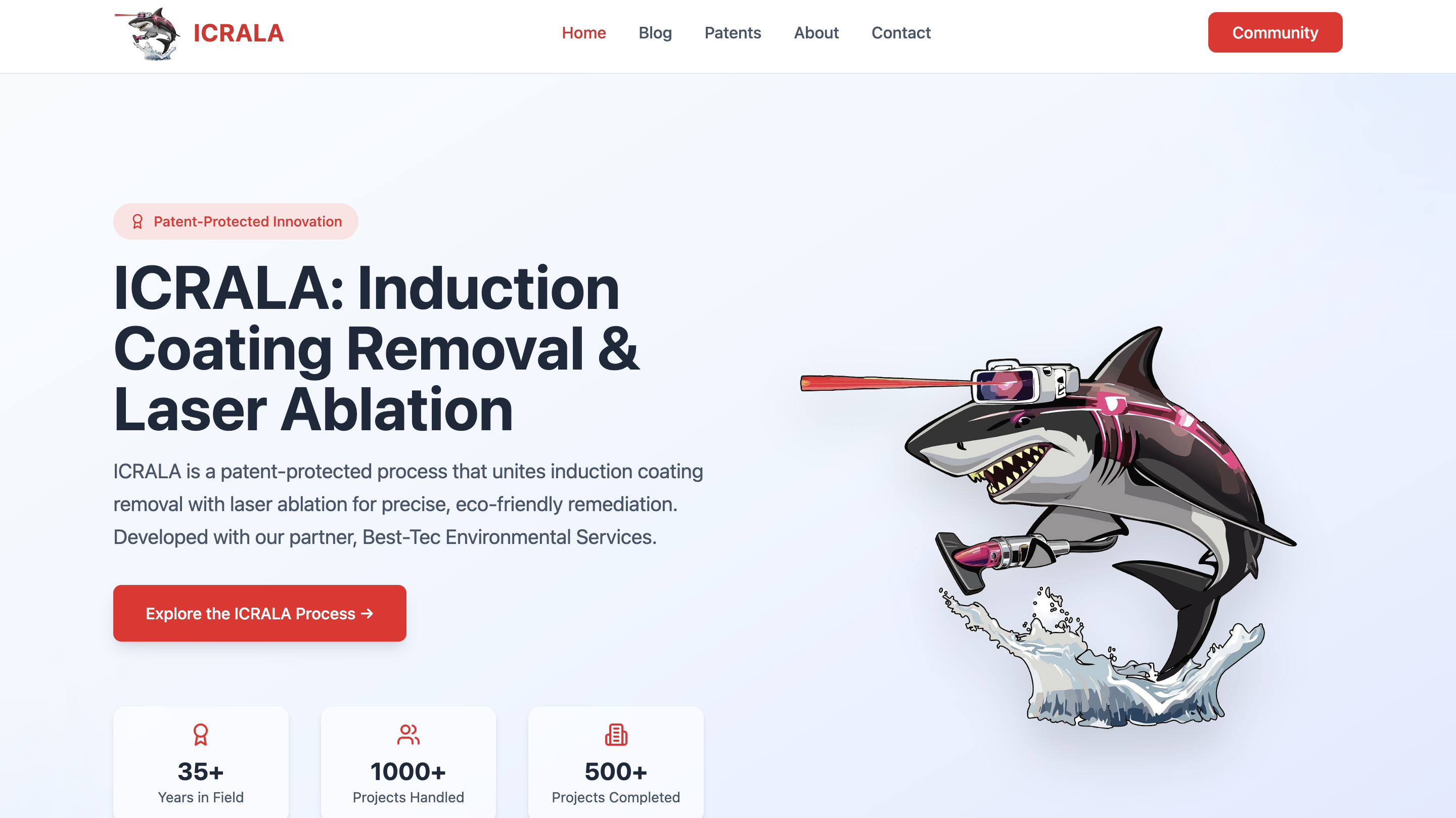 ICRALA website preview