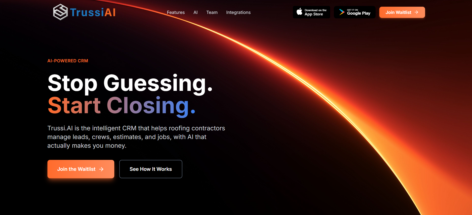 Trussi AI website preview